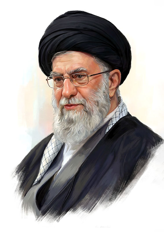 تصویرسازی چهره آیت الله سید علی خامنه ای